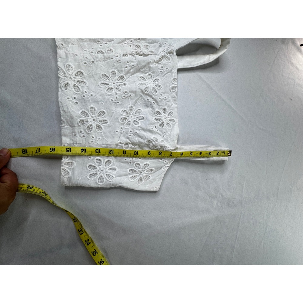 En Saison White Eyelet Two Piece Set Crop Top Maxi Skirt Cotton medium festival - Picture 7 of 16